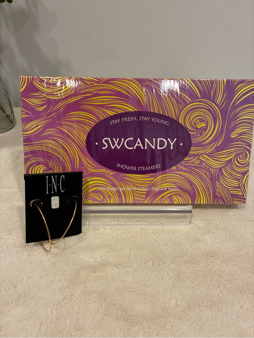INC International Concepts Gold Hoop Earrings - SW Candy Shower Steamers